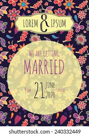 Wedding invitation card design