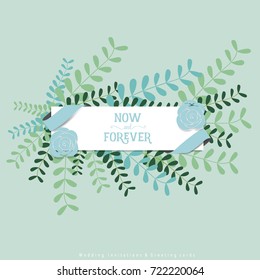 Diseño de tarjetas de invitación casera con adorables plantillas de flores. Ilustración vectorial.