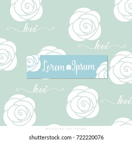 Diseño de tarjetas de invitación casera con adorables plantillas de flores. Ilustración vectorial.