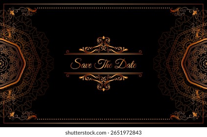 wedding invitation card design with empty text background