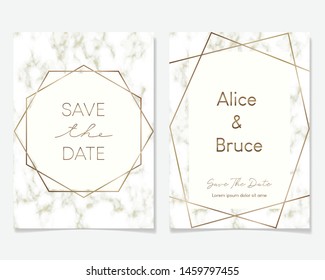 Wedding Invitation Card Design Golden Frames Stock Vector (Royalty Free ...