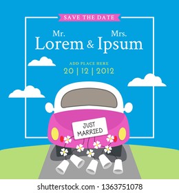 Wedding Invitation Card Design Illustration