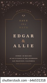 Wedding invitation card design and layout