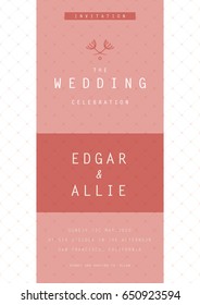 Wedding invitation card design and layout