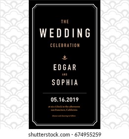 Wedding invitation card design and layout