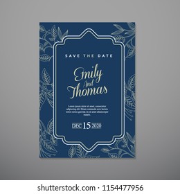 Wedding invitation card design template