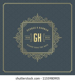 Wedding invitation card design template vector illustration. Wedding save the date title vintage typographic badge. Wedding invitation card design template vector illustration. Wedding save the date title vintage typographic badge.
