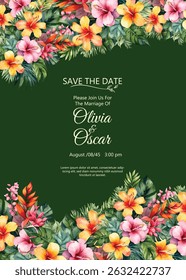 wedding invitation card design template