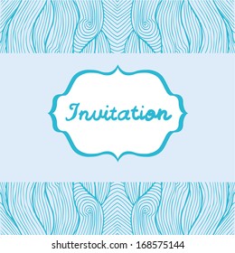 Wedding invitation card editable with hand drawn lines