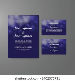 Wedding invitation card elegant design vector