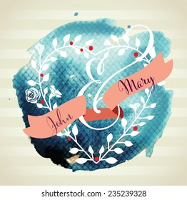 Wedding invitation card elements.