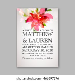 Wedding invitation or card with  floral  chrysanthemum 