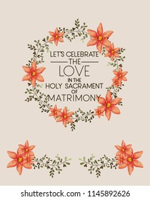wedding invitation card with floral crown
