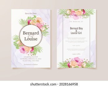 Wedding Invitation Card FLoral Design Template