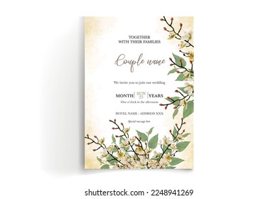 wedding invitation card floral design