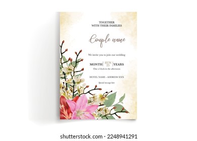 wedding invitation card floral design
