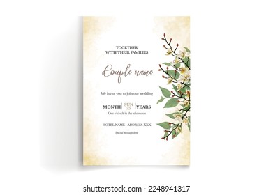 wedding invitation card floral design