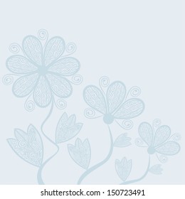 Wedding invitation card floral pattern background vector illustration
