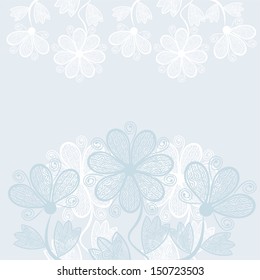 Wedding invitation card floral pattern background vector illustration