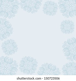 Wedding invitation card floral pattern background vector illustration