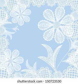 Wedding invitation card floral pattern background vector illustration