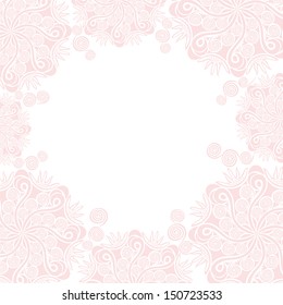 Wedding invitation card floral pattern background vector illustration