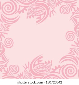 Wedding invitation card floral pattern background vector illustration