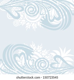 Wedding invitation card floral pattern background vector illustration