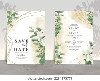 wedding invitation card floral summer
