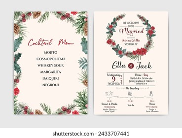 Wedding Invitation Card with Floral Template. Illustrator and designer. Wedding Invites, save the date, Birthday Invites, Video Invites, E-Cards.