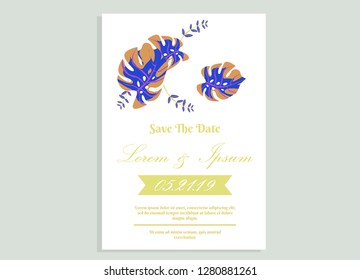 wedding invitation card flower frame proton purple