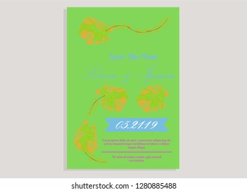 wedding invitation card flower frame plastic pink