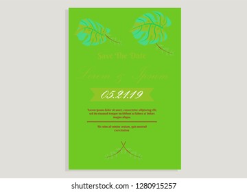 wedding invitation card flower frame proton purple