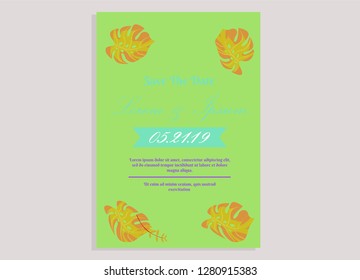 wedding invitation card flower frame proton purple