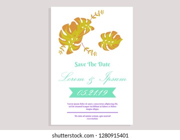 wedding invitation card flower frame proton purple