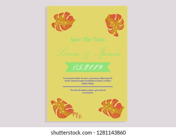 wedding invitation card flower frame proton purple