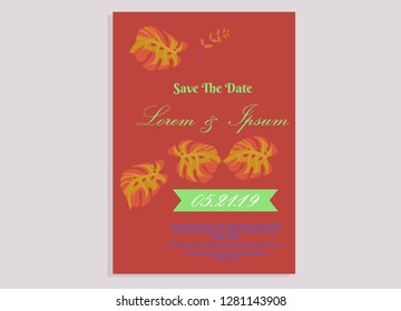 wedding invitation card flower frame proton purple