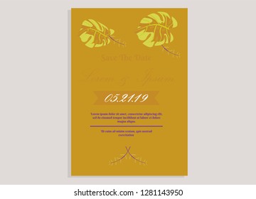 wedding invitation card flower frame proton purple