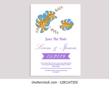 wedding invitation card flower frame plastic pink