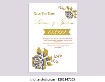 wedding invitation card flower frame plastic pink
