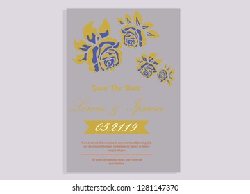 wedding invitation card flower frame plastic pink
