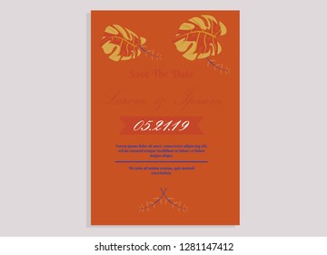 wedding invitation card flower frame plastic pink