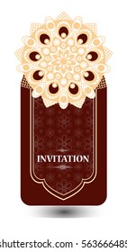 Wedding invitation or card . Flower Mandala . Vintage decorative elements. pattern,Islam, Arabic, Indian, turkish, pakistan, chinese. Round Ornament Pattern, vector