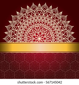 Wedding invitation or card . Flower Mandala . Vintage decorative elements. pattern,Islam, Arabic, Indian, turkish, pakistan, chinese. Round Ornament Pattern, vector