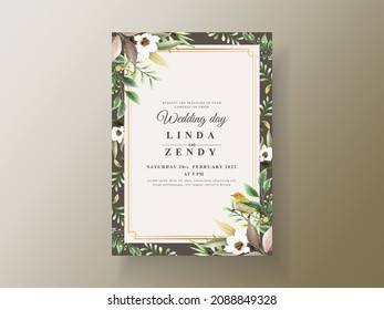 Wedding invitation card forest life