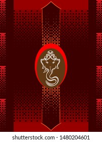 Wedding Invitation Card Ganesha Vector Art Illustration