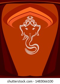 Hochzeitseinladung Ganesha Vektorgrafik