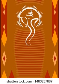 Wedding Invitation Card Ganesha Vector Art Illustration