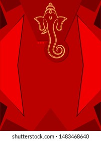 Tarjeta de invitación de boda Ilustración de arte del vector Ganesha