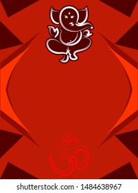 Wedding Invitation Card Ganesha Vector Art Illustration